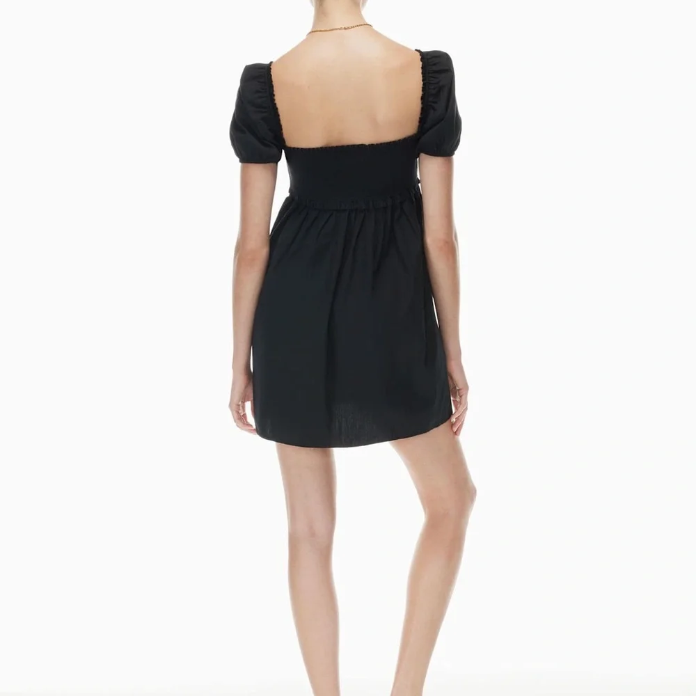 Aritzia Sunday Best Black Square Neck Mini Hadley Dress - Picture 2 of 5